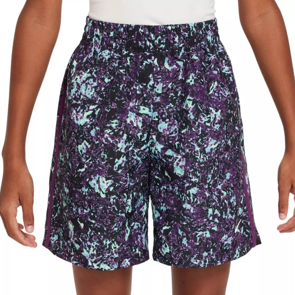 Nike Boys' Dri-FIT Multi Printed Shorts Size Medium Viotech